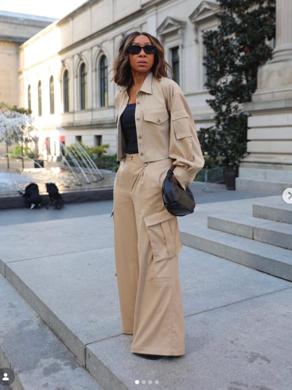 The Drop Travertine Asymmetrical Wide-Leg Cargo Pant Size S NWT - Picture 1 of 6
